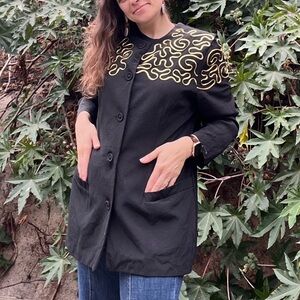 Vintage Black and Gold Coat by D’Albert